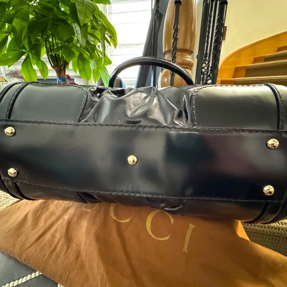 Gucci Queen Large Leather Tote Black - Picture 5 of 11